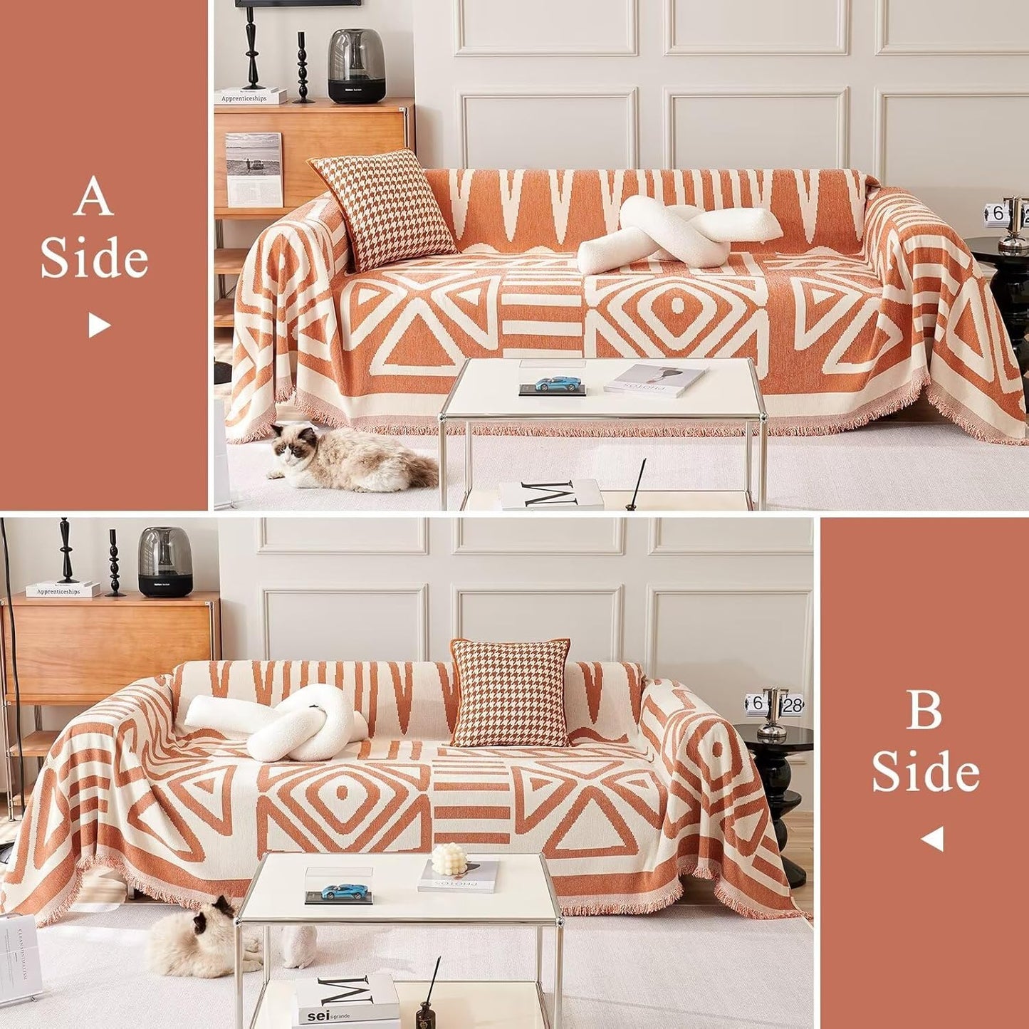 ZENLIV Boho Sofa Covers for Pets Protector Furniture Covers, Fitted furniture covers